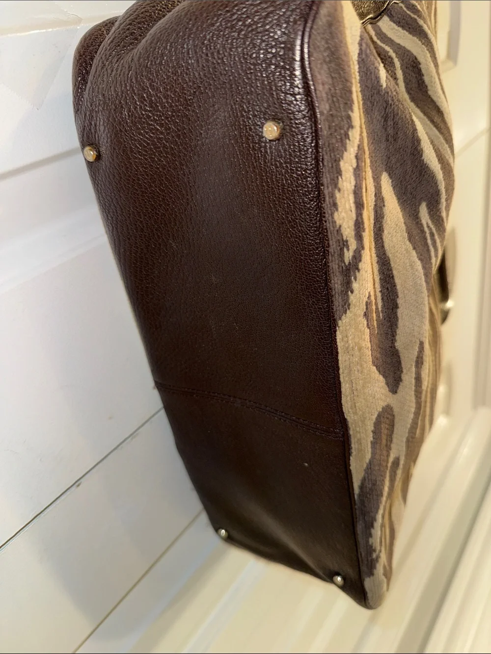 kate spade Brown and Cream‎ Zebra-Print Tote
